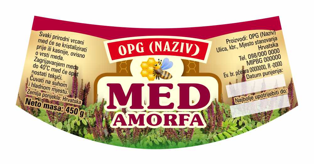 Etiketa / naljepnica za med Bronzo