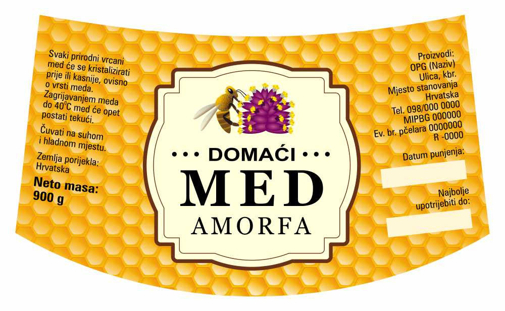 Etiketa / naljepnica za med Comb gold