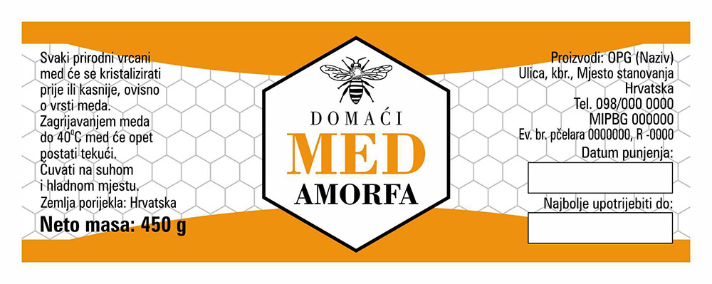 Geometry - Cetvrtasta 450 g - Amorfa - Etiketa / naljepnica za med Etiketa / naljepnica za med Geometry