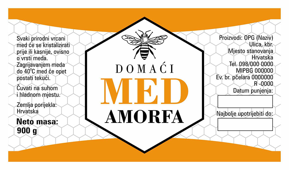 Etiketa / naljepnica za med Geometry