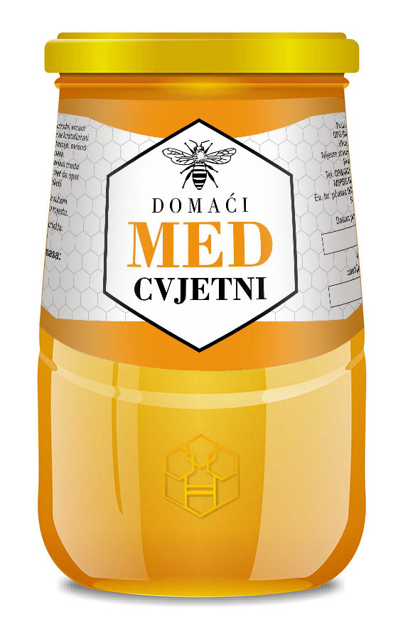 Geometry - Nacionalna 900 g - Cvjetni - Etiketa / naljepnica za med