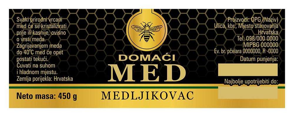 Gold black - Cetvrtasta 450 g - Medljikovac Gold black - Cetvrtasta 450 g - Medljikovac