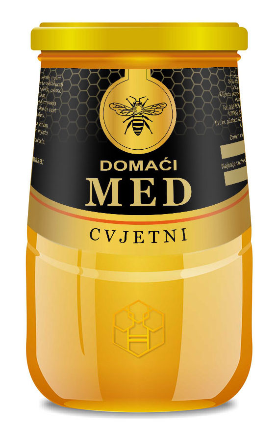 Gold black - Nacionalna 900 g - Cvjetni - Etiketa / naljepnica za med