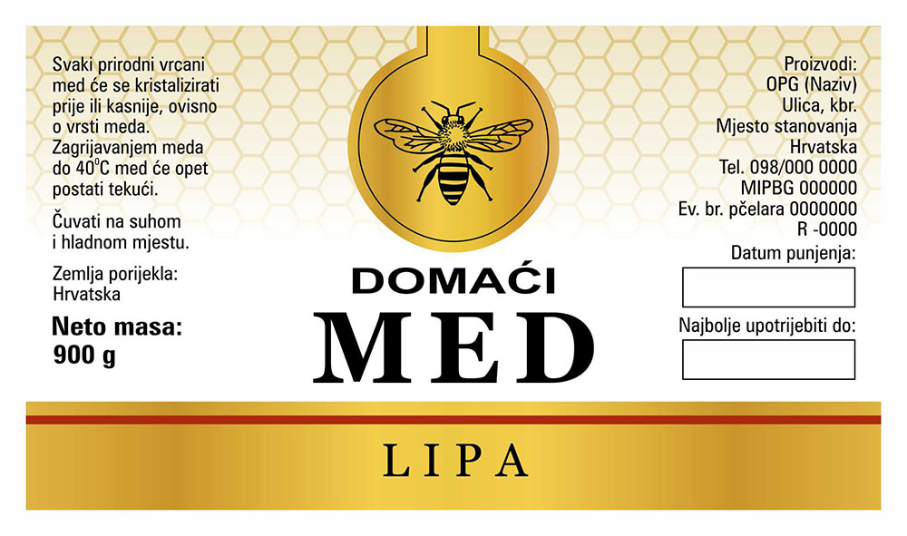 Gold white - Cetvrtasta 900 g - Lipa