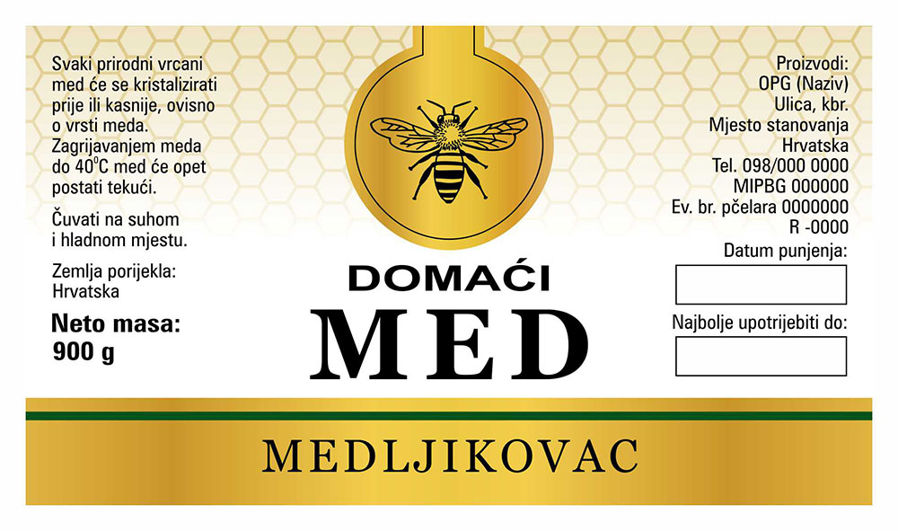 Gold white - Cetvrtasta 900 g - Medljikovac