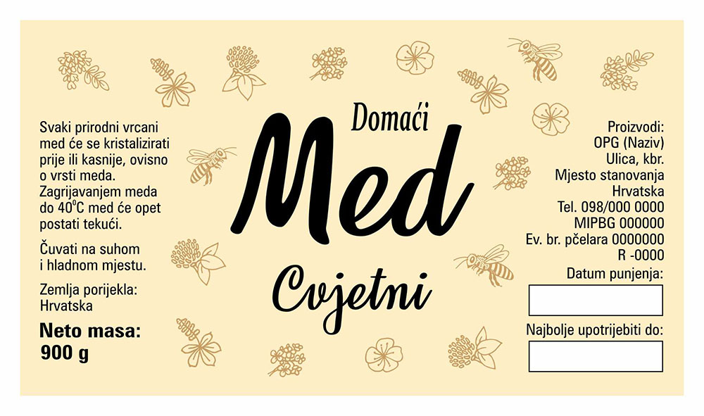 Sepia mono - Cetvrtasta 900 g - Cvjetni