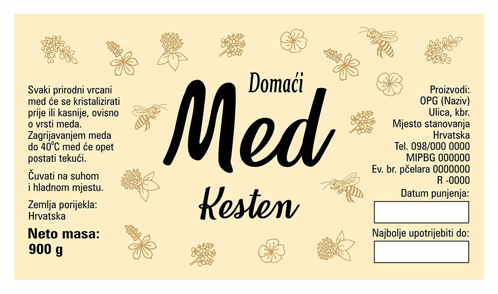 Sepia mono - Cetvrtasta 900 g - Kesten