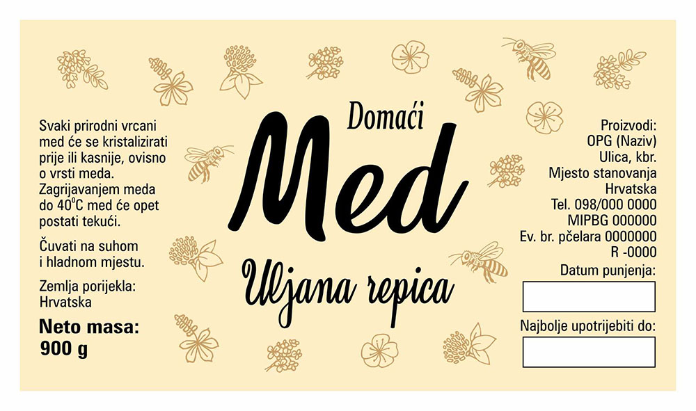 Sepia mono - Cetvrtasta 900 g - Uljana repica